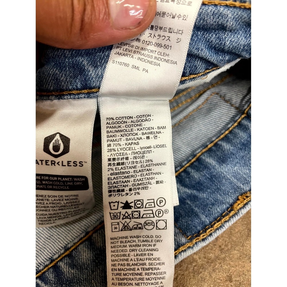 Levi's 513 Slim Straight Fit Jeans Mens 36x32 Blue Denim Cotton Stretch Mid Rise - Picture 8 of 16